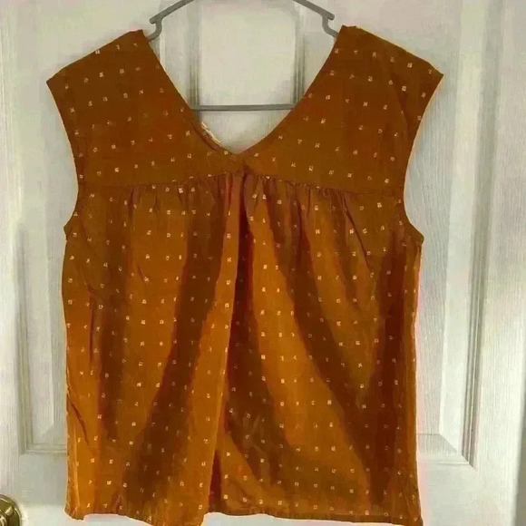 💚 Rusty Orange/Brown XS Top - Picture 4 of 5